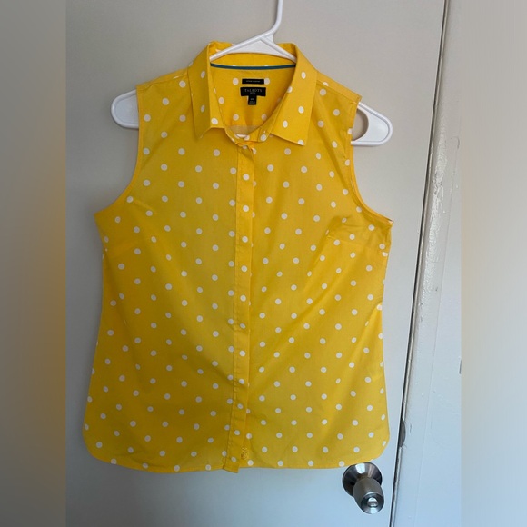 Talbots Tops - Talbots Yellow Polka Dot Women's‎ Top